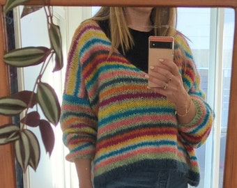 Hand knitted mohair jumper