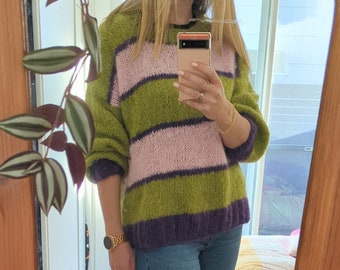 Hand knitted mohair jumper