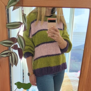 Hand knitted mohair jumper