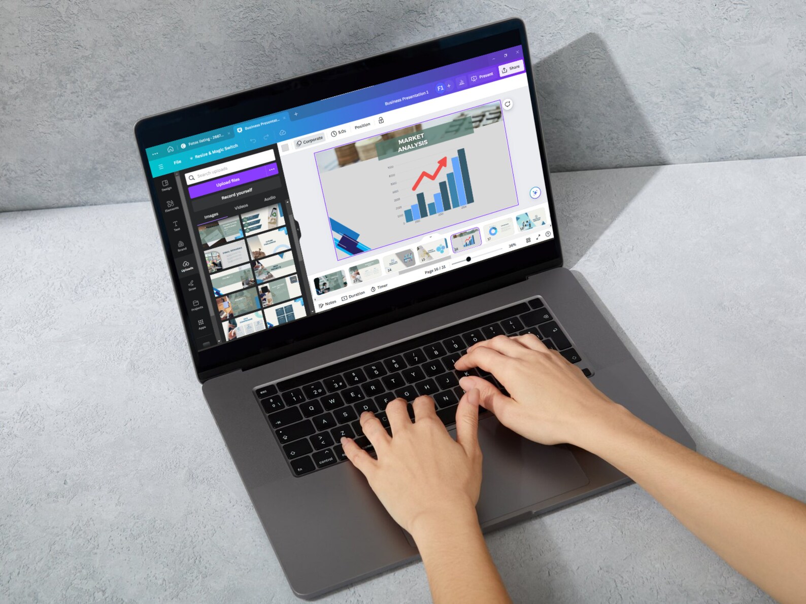 Editable Canva Template, Editable Powerpoint Template - Corporate