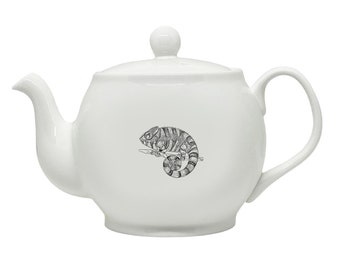 Teapots - Fine Bone China with Animal Sketches