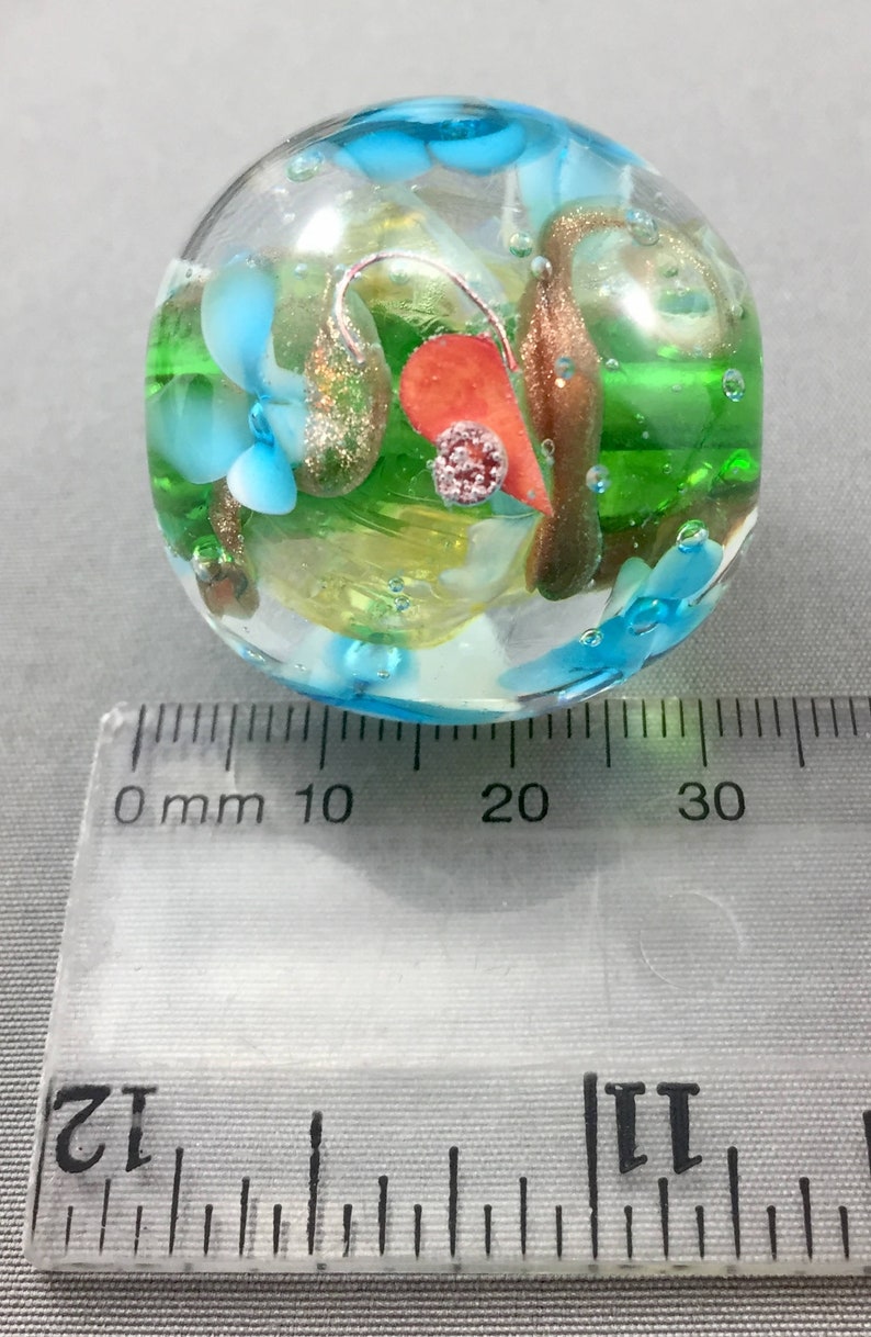 metal inlay beads copper cut out little bunny foo foo OR field mouse bead lampwork beads copper bunny OR copper mouse in glass bead