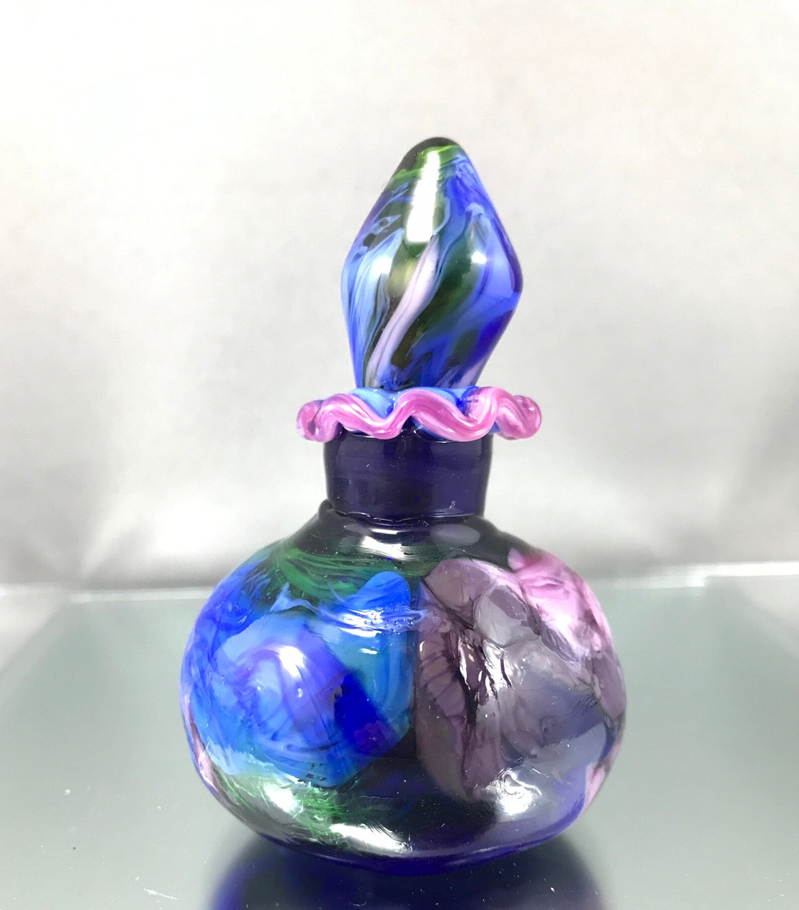 Verre soufflé à la main petit récipient flacon dhuile - Etsy France