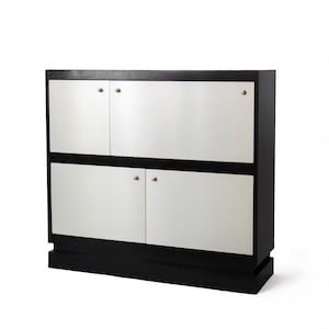 Rare De Coene Brushed Metal Bar Cabinet – Orange Interior, Belgium 1970s