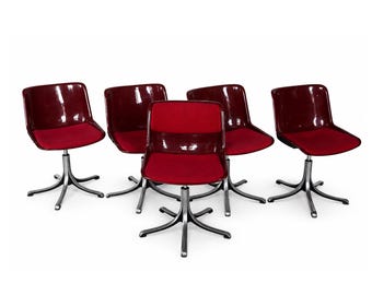 Set van 5 Modus-draaistoelen van Osvaldo Borsani voor Tecno, Italië, 1983