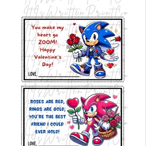 Cute Art Sonic Theme Valentines