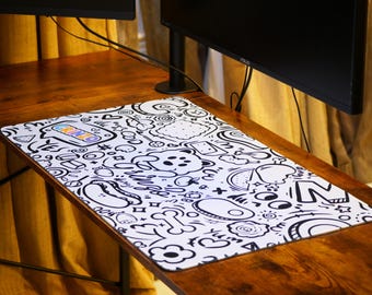 Tappetini per mouse carini a grandezza naturale – Tappetini da scrivania kawaii a forma di cane con base antiscivolo, perfetti per giochi e ufficio