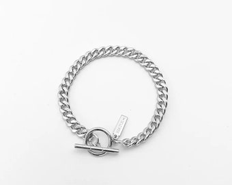 Cuban Link Bracelet, by Hiatus Collection, mens silver bracelet, sterling silver, mens bracelet