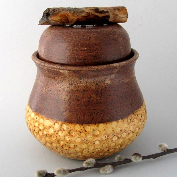 Honeycomb Jar - Wheel Thrown Pottery - Stoneware