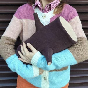 Twin Peaks Log Lady Pillow: Handmade Fleece Decorative Pillow
