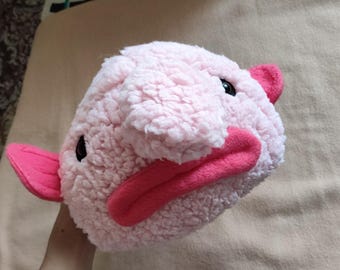 Squishy Blobfish Plushie – Ugly Cute Pink Fleece Stuffed Animal