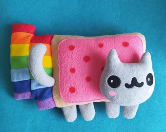 ニャン猫のぬいぐるみ、クッキーレインボー猫、手作り猫 - Etsy 日本