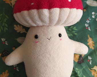 Amanita Mushroom Plush Toy - Cute Fleece Stuffed Animal