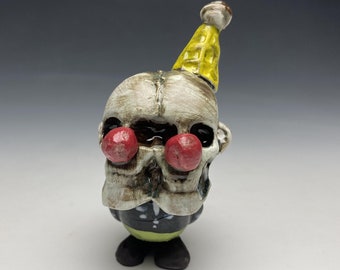 Pocket Skeleton- Big Head Double Skull Clown