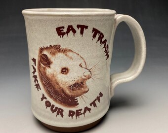 Mustache Mug- Fake Your Death- Right Handed