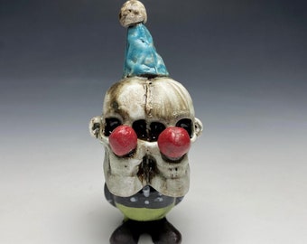 Pocket Skeleton- Big Head Double Skull Clown