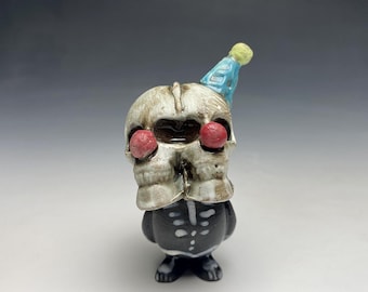 Pocket Skeleton- Big Head Double Skull Clown