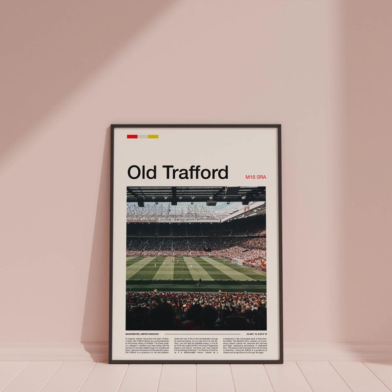 Old Trafford Print, Manchester United Gifts, Manchester United Art, Man United Gifts, Old Trafford Poster, Old Trafford Stadium, MUFC Gifts image 7