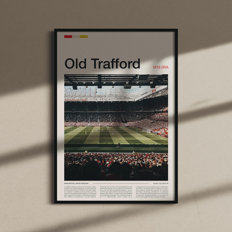 Old Trafford Print, Manchester United Gifts, Manchester United Art, Man United Gifts, Old Trafford Poster, Old Trafford Stadium, MUFC Gifts image 9
