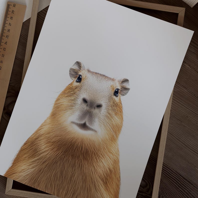 Capybara Print, Capybara Poster, Capybara Wall Art, Capybara Art Print, Capybara Photo image 5