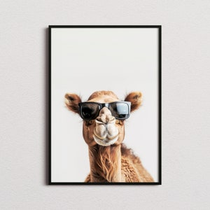 Camel In Sunglasses Print, Camel Print, Camel Poster, Funny Camel Print, Camel Art, Kids Bedroom Art, Funny Animal Print