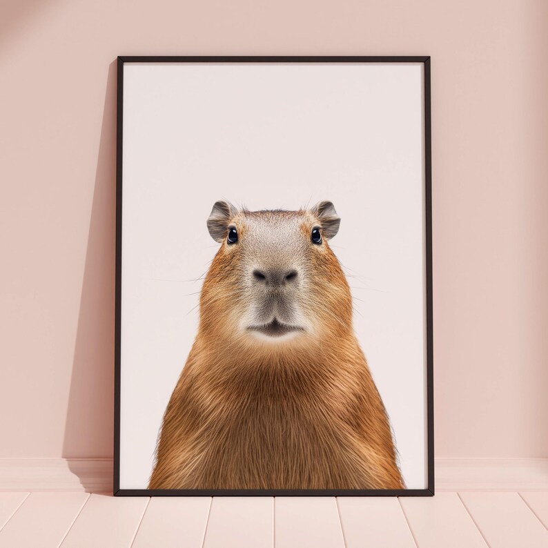 Impression Capybara, affiche Capybara, art mural Capybara, impression d'art Capybara, photo Capybara image 2