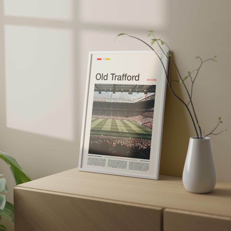 Old Trafford Print, Manchester United Gifts, Manchester United Art, Man United Gifts, Old Trafford Poster, Old Trafford Stadium, MUFC Gifts image 5