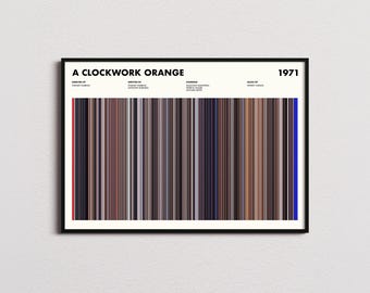 A Clockwork Orange Movie Poster, A Clockwork Orange Print, A Clockwork Orange Wall Art, A Clockwork Orange Barcode