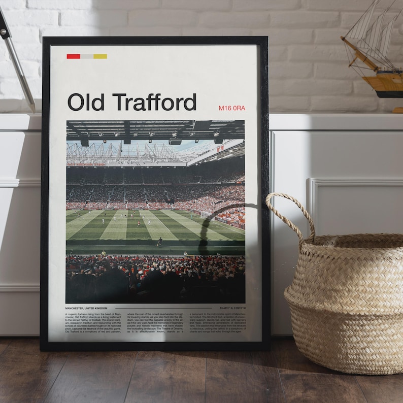 Old Trafford Print, Manchester United Gifts, Manchester United Art, Man United Gifts, Old Trafford Poster, Old Trafford Stadium, MUFC Gifts image 8