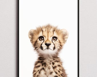 Baby Cheetah Print, Cheetah Poster, Cheetah Wall Art, Cheetah Art Print, Cheetah Photo, Nursery Prints, Kids Bedroom