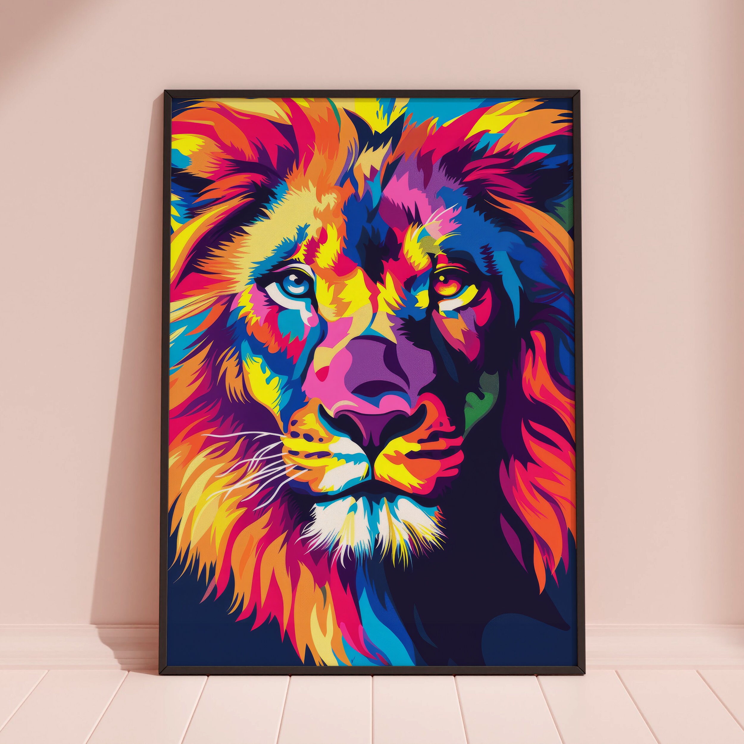Lion Pop Art Print, Lion Print, Lion Poster, Lion Art, Lion