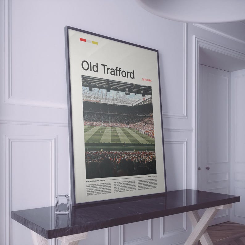 Old Trafford Print, Manchester United Gifts, Manchester United Art, Man United Gifts, Old Trafford Poster, Old Trafford Stadium, MUFC Gifts image 4