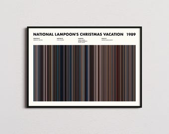 National Lampoon's Christmas Vacation Movie Poster, Christmas Vacation Print, Christmas Vacation Barcode
