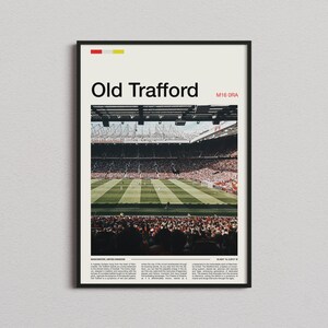 Old Trafford Print, Manchester United Gifts, Manchester United Art, Man United Gifts, Old Trafford Poster, Old Trafford Stadium, MUFC Gifts image 2
