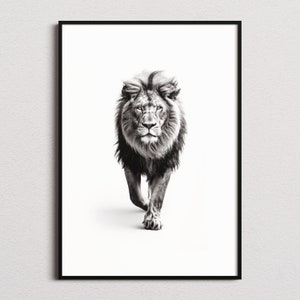 Black and White Lion Print, Lion Print, Lion Poster, Lion Photo, Black and White print, Black and White Wall Art, Black and White Poster