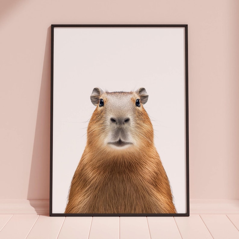 Capybara Print, Capybara Poster, Capybara Wall Art, Capybara Art Print, Capybara Photo image 2