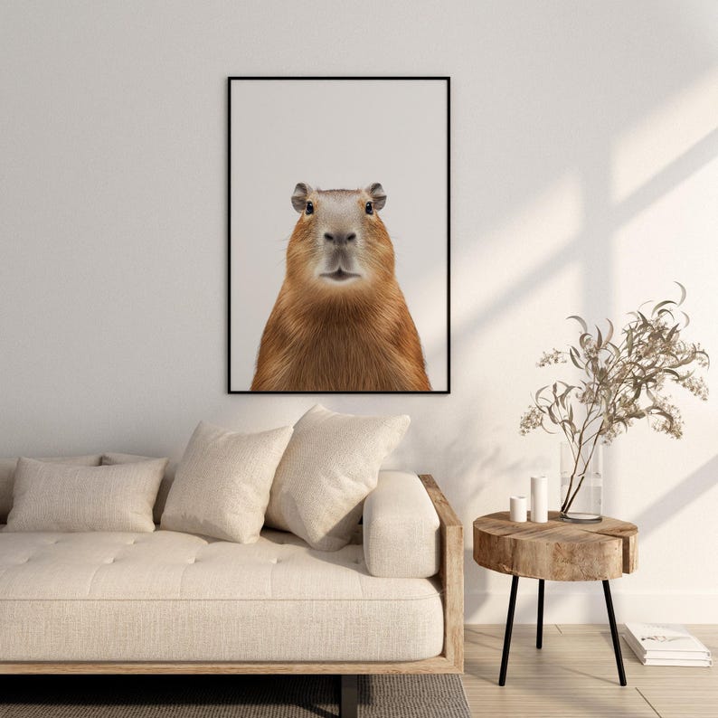 Capybara Print, Capybara Poster, Capybara Wall Art, Capybara Art Print, Capybara Photo image 3