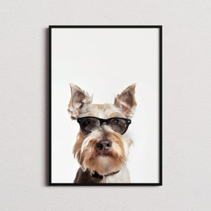 Scottish Terrier In Sunglasses Print, Scottish Terrier Print, Scottish Terrier Poster, Funny Scottish Terrier Print, Funny Dog Print
