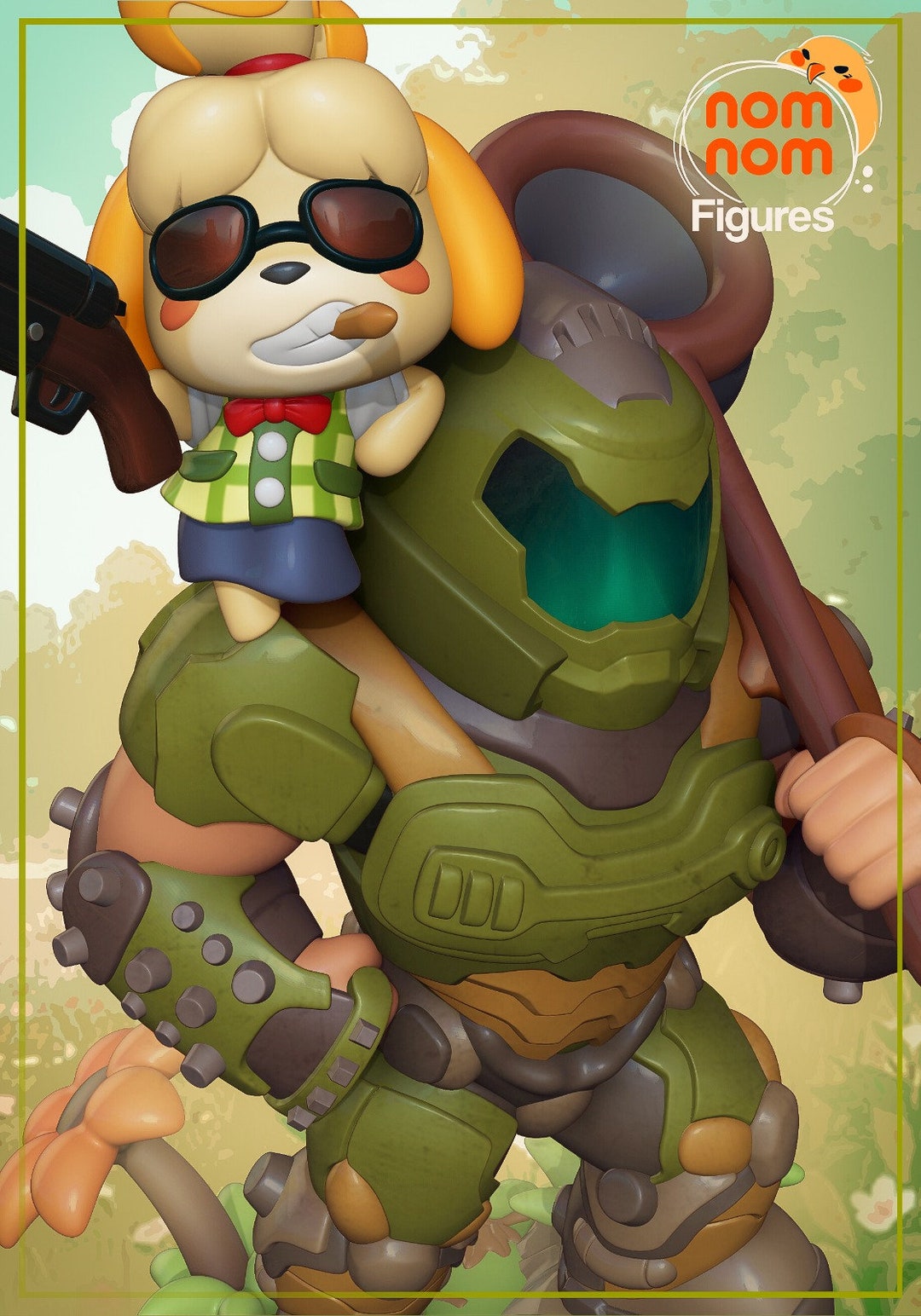 Chibi Isabelle Doomguy Painted Unpainted 12K Resolution Resin Printed ...