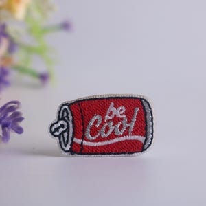 be cool patch, cola patch, iron on patch, embroidered patch, funny patch, cool patch
