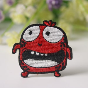 little monster patch, tiny monster, iron on patch, embroidered patch, funny patch, cool patch, for vest, for tote bag