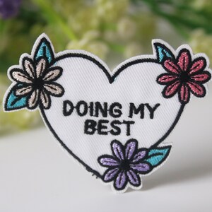 花柄ハートパッチ、頑張ってるパッチ、アイロンパッチ、刺繍パッチ、面白いパッチ、かっこいいパッチ、ベスト用、トートバッグ用