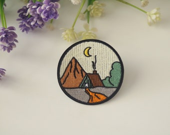 Parche de camping, parche para exteriores, parche termoadhesivo, parche bordado, parche divertido, parche genial, para chaleco, para bolso de mano
