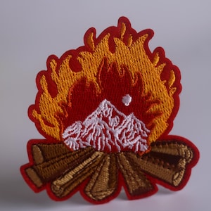 campfire patch, adventure patch, outdoor patch, camping, iron on patch, embroidered patch, funny patch, cool patch
