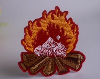 campfire patch, adventure patch, outdoor patch, camping, iron on patch, embroidered patch, funny patch, cool patch