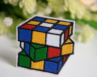 Rubik's cube patch, game patch, iron on patch, embroidered patch, funny patch, cool patch