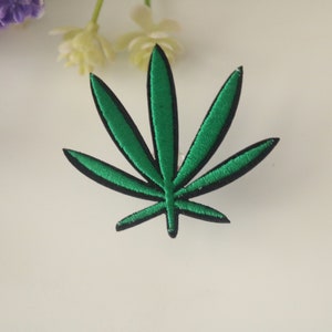 parche de hierba, parche de hoja, hierro en parche, parche bordado, parche divertido, parche fresco, para chaleco, para bolso de mano