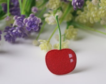 Parche de cerezas deliciosas, parche de cerezas rojas, parche para planchar, parche bordado, parche divertido, parche genial, para chaleco, para bolso de mano