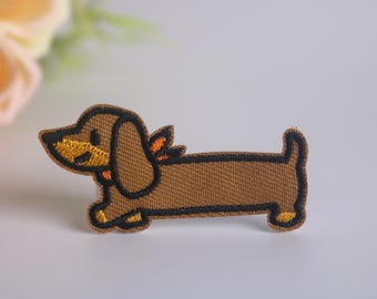 アイロン接着ワッペン ダックスフンド - 犬のエンブレム - ダックス