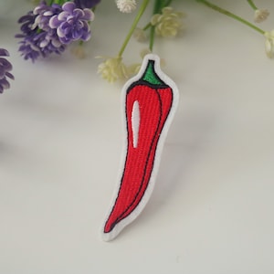 chili patch, chili pepper patch, iron on patch, embroidered patch, funny patch, cool patch, for vest, for tote bag